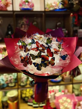 Karışık Renkli Kelebek Buketi, Kütahya Elçin Çiçekçilik